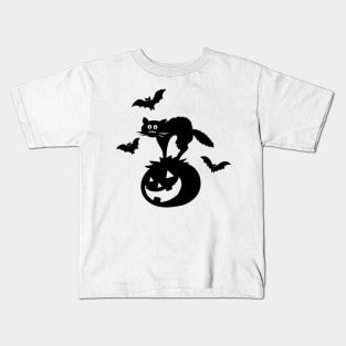 Halloween cat Kids T-Shirt